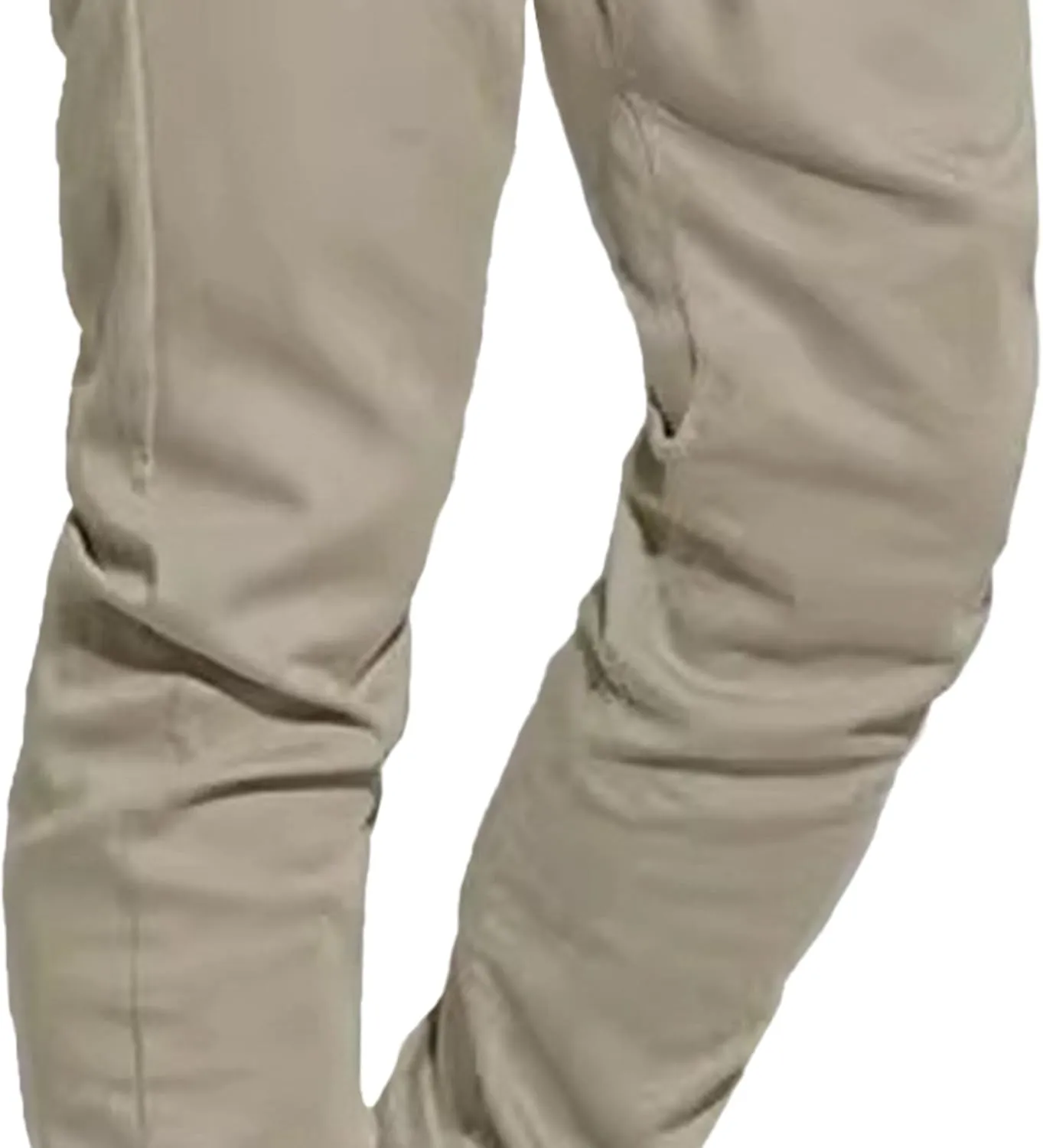 Men's Slim Fit Elastic Waist Running Pants Solid Cotton Jogging Trousers Drawstring Hiking Outdoor Sweatpants