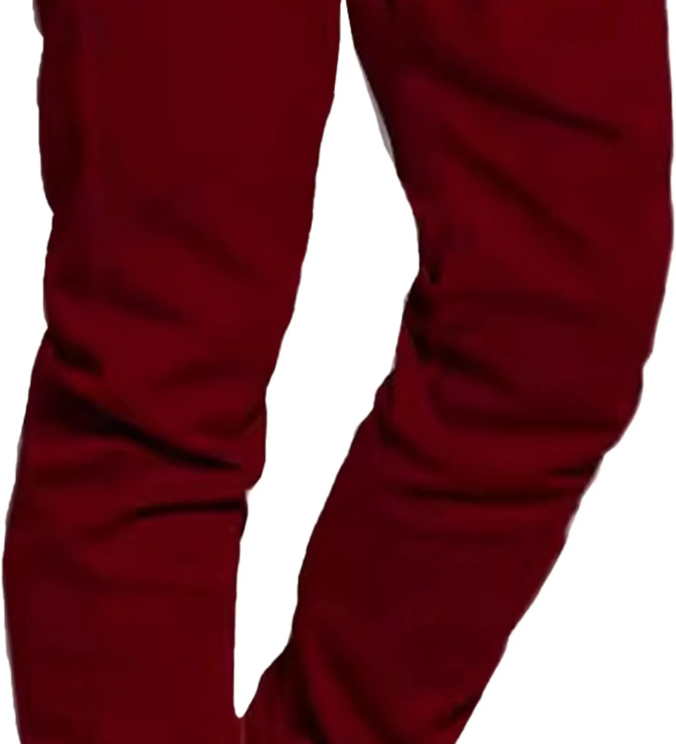 Men's Slim Fit Elastic Waist Running Pants Solid Cotton Jogging Trousers Drawstring Hiking Outdoor Sweatpants