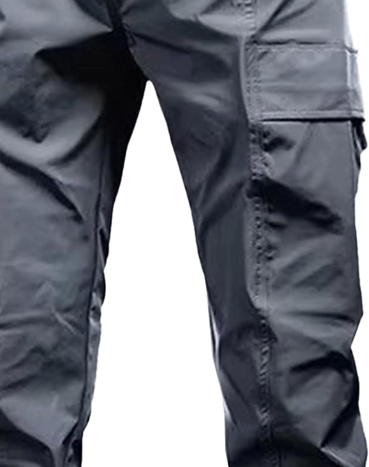 Men's Slim Fit Stylish Casual Cargo Pants Stretch Elastic Waist Outdoor Trousers Comfort Work Solid Summer Pants
