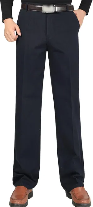 Men's Stretch Dress Pants Casual Slim Fit Skinny Suit Pants Chino Pant Business Fit Flex Flat Front Pant (29,Dark Blue)