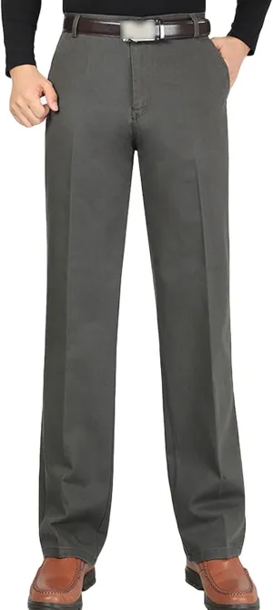 Men's Stretch Dress Pants Casual Slim Fit Skinny Suit Pants Chino Pant Business Fit Flex Flat Front Pant (41,Grey)
