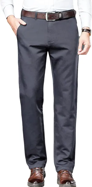 Men's Stretch Dress Pants Slim Fit Skinny Suit Pant Business Flex Flat Front Pant Wrinkle-Resistant Chino Pant (38,Grey)