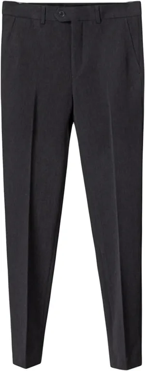 Men's Stretch Dress Pants Slim Fit Skinny Suit Pants Casual Fashion Retro Tapered Business Dress Chino Pants (28,Dark Grey)