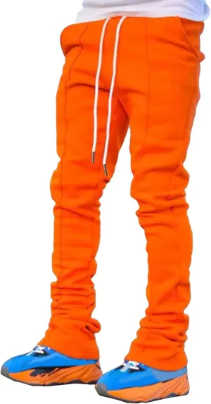 Men's Stylish Slim Fit Streetwear Pants Drawstring Casual Tapered Trousers Solid Elastic Waist Outdoor Pants