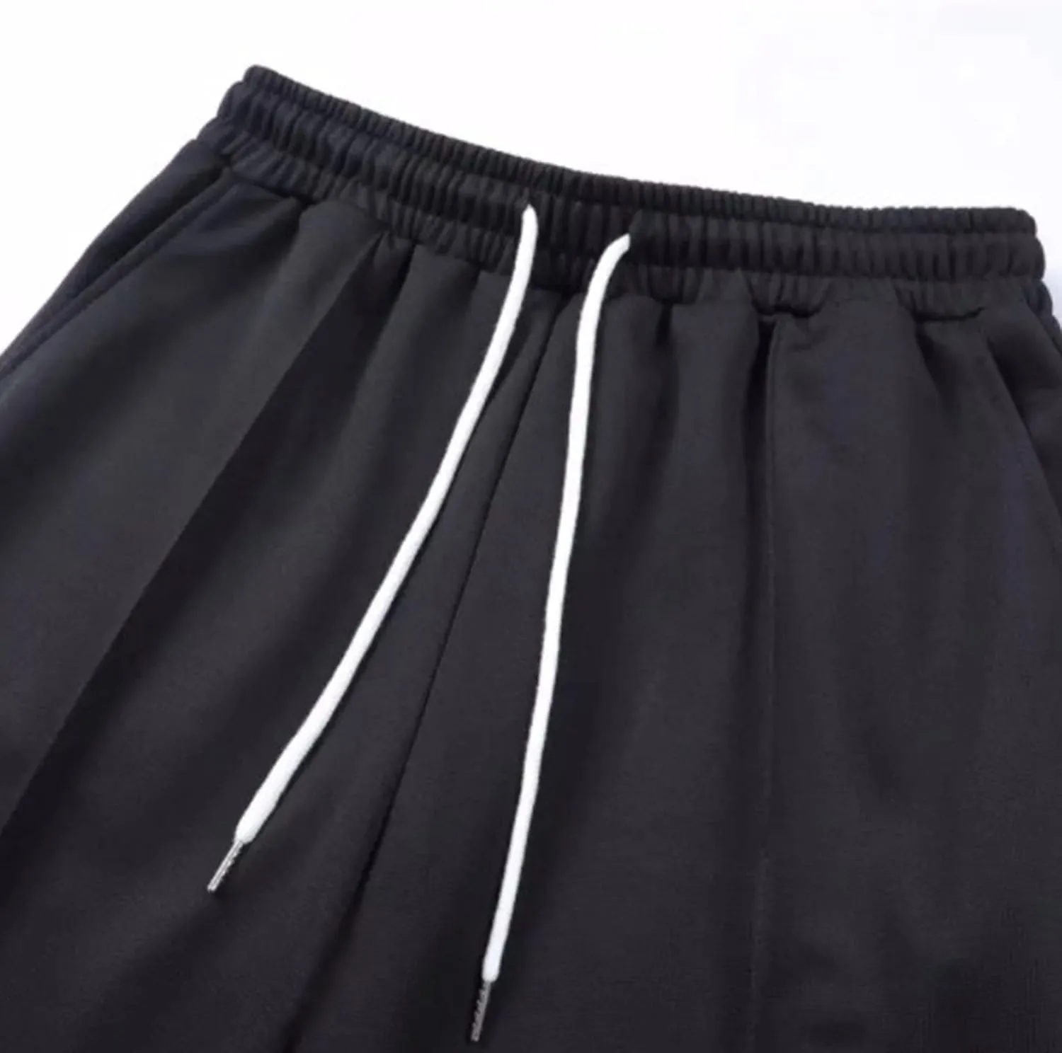 Men's Stylish Slim Fit Streetwear Pants Drawstring Casual Tapered Trousers Solid Elastic Waist Outdoor Pants