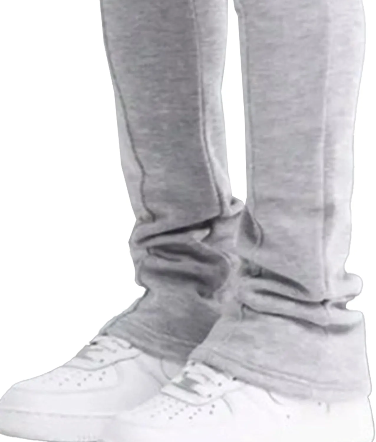 Men's Stylish Slim Fit Streetwear Pants Drawstring Casual Tapered Trousers Solid Elastic Waist Outdoor Pants
