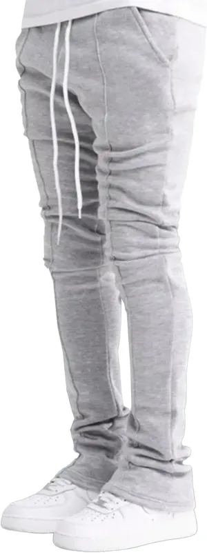 Men's Stylish Slim Fit Streetwear Pants Drawstring Casual Tapered Trousers Solid Elastic Waist Outdoor Pants