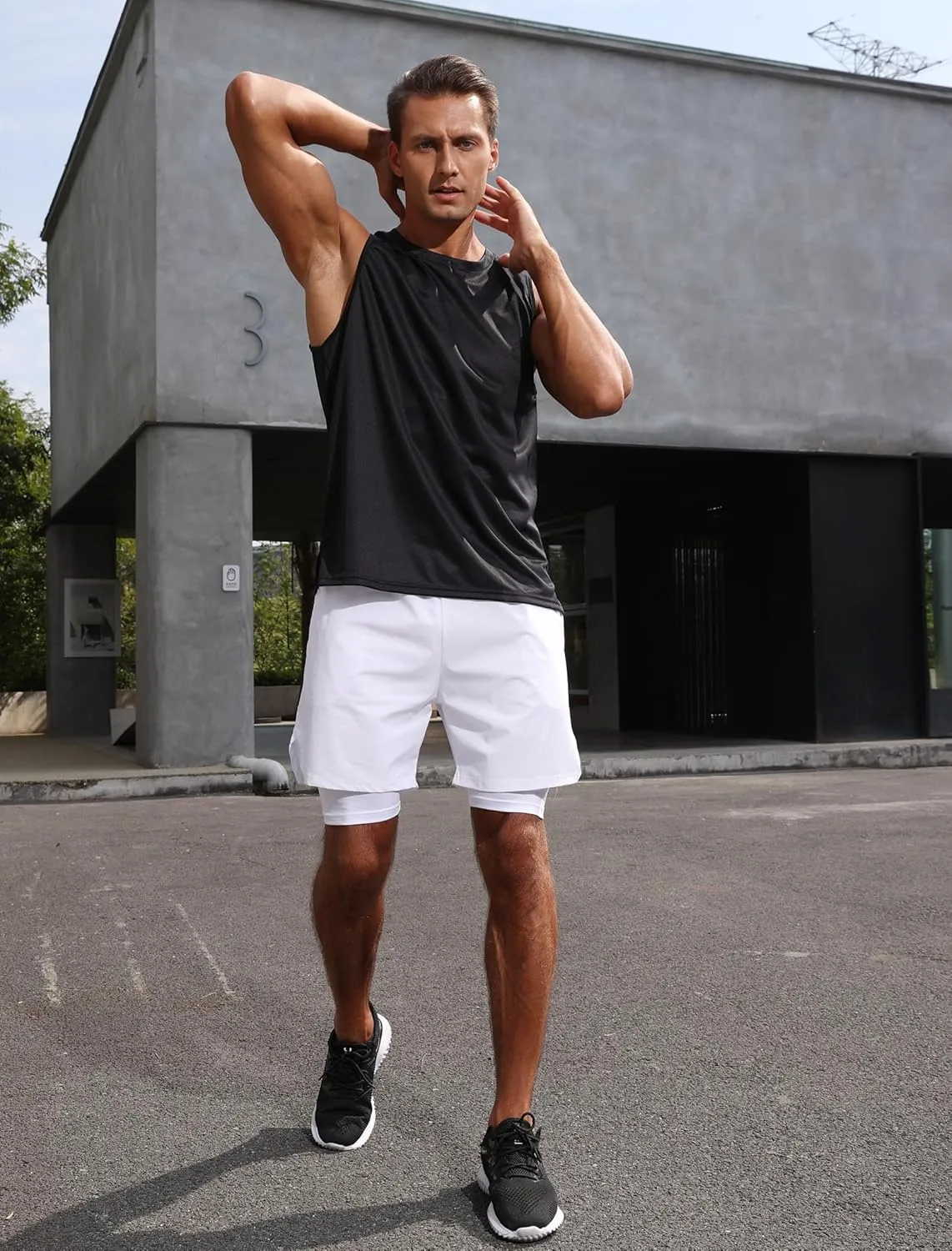 Mens Tank Tops 3 Pack,Quick Dry Gym Sleeveless Muscle T Shirts for Men's Fitness