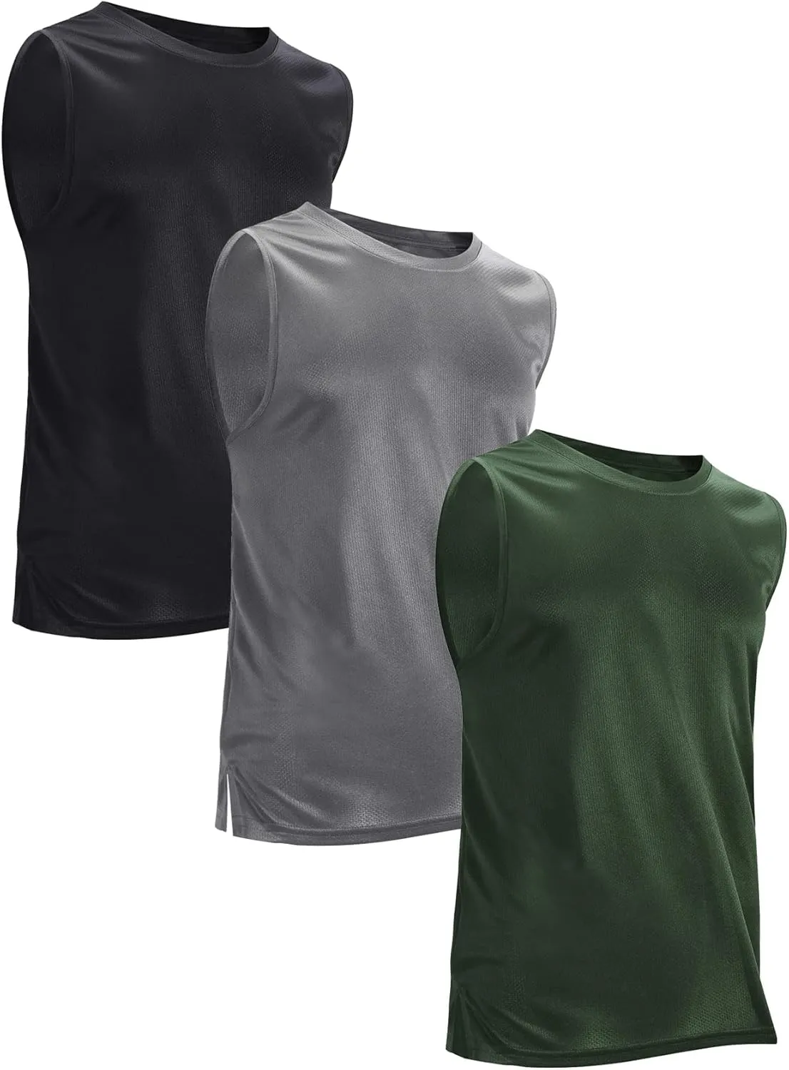 Mens Tank Tops 3 Pack,Quick Dry Gym Sleeveless Muscle T Shirts for Men's Fitness