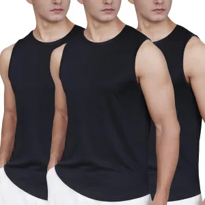 Mens Tank Tops 3 Pack,Quick Dry Gym Sleeveless Muscle T Shirts for Men's Fitness