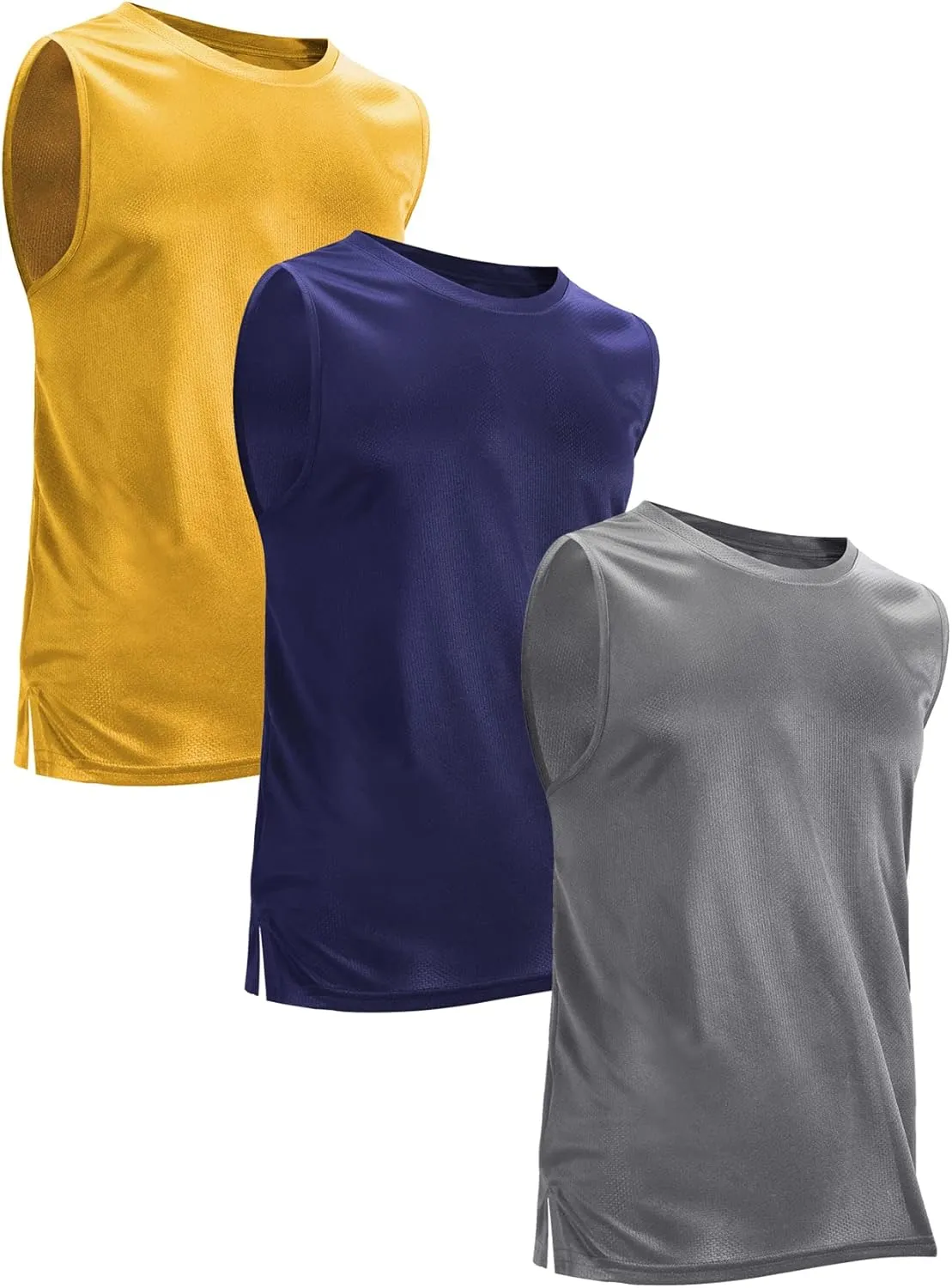 Mens Tank Tops 3 Pack,Quick Dry Gym Sleeveless Muscle T Shirts for Men's Fitness