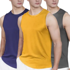 Mens Tank Tops 3 Pack,Quick Dry Gym Sleeveless Muscle T Shirts for Men's Fitness
