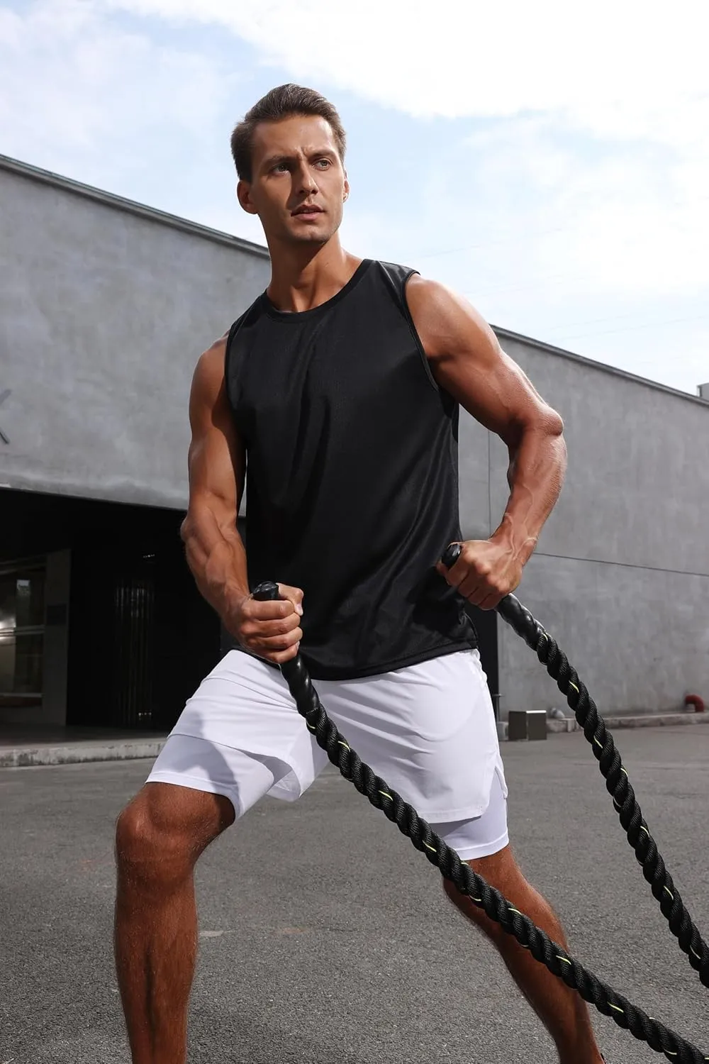 Mens Tank Tops 3 Pack,Quick Dry Gym Sleeveless Muscle T Shirts for Men's Fitness