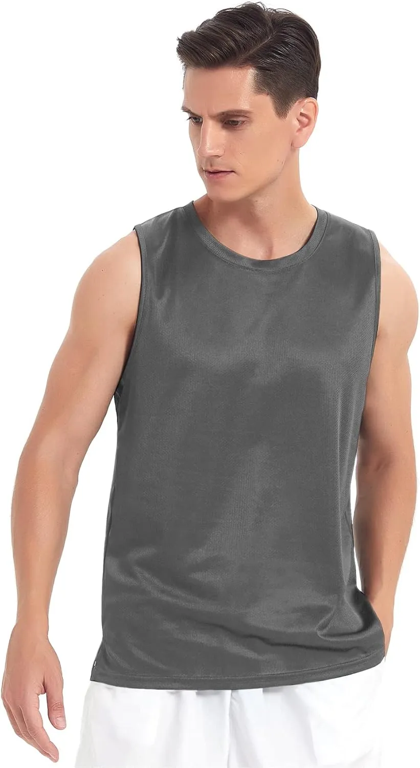 Mens Tank Tops 3 Pack,Quick Dry Gym Sleeveless Muscle T Shirts for Men's Fitness
