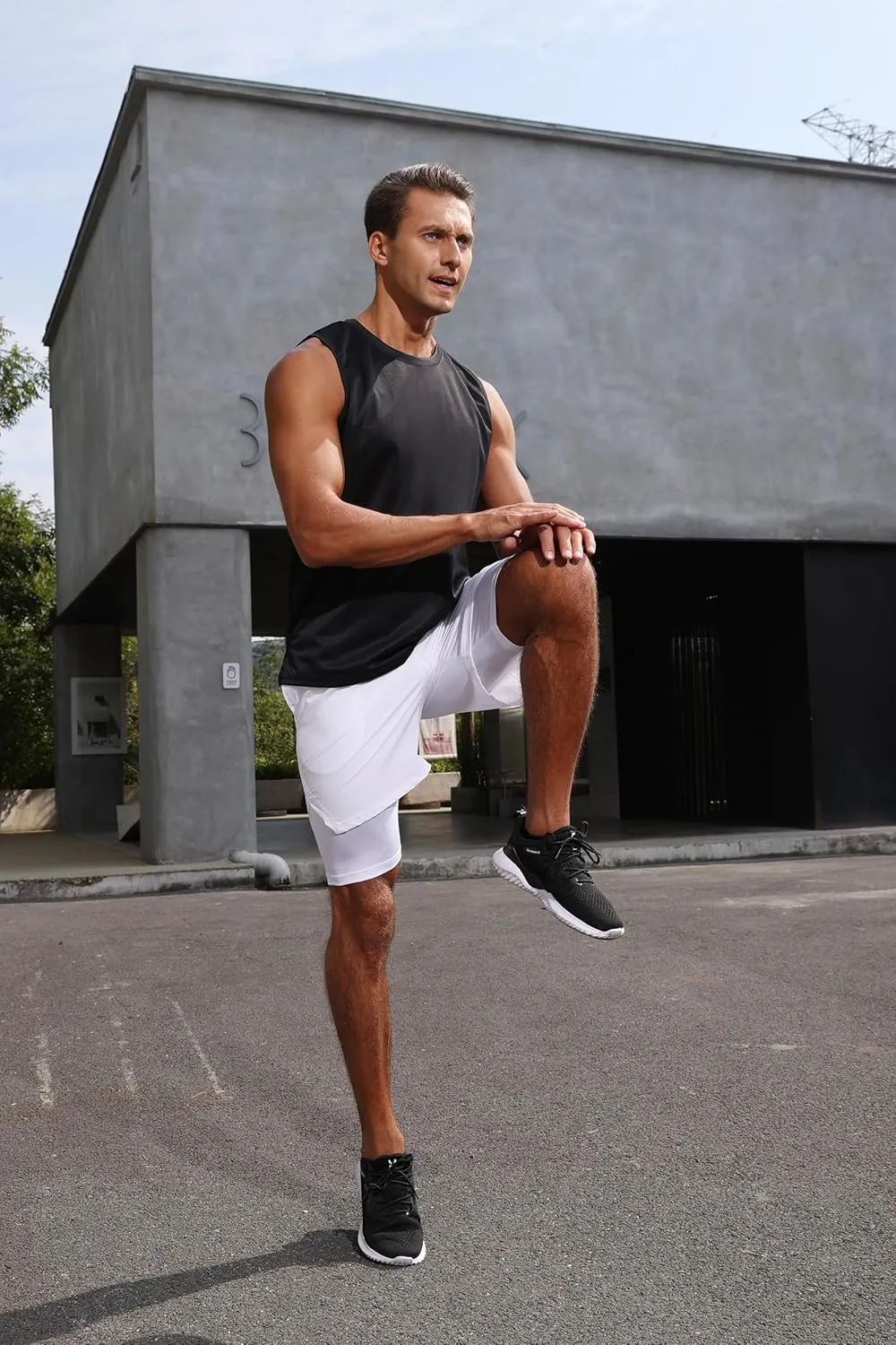 Mens Tank Tops 3 Pack,Quick Dry Gym Sleeveless Muscle T Shirts for Men's Fitness