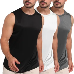 Mens Tank Tops Muscle Athletic Quick Dry Sleeveless Workout Fitness T Shirts for Men