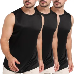 Mens Tank Tops Muscle Athletic Quick Dry Sleeveless Workout Fitness T Shirts for Men