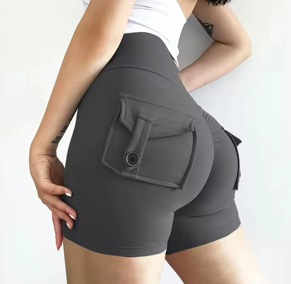 Midnight High Waist Scrunch Shorts