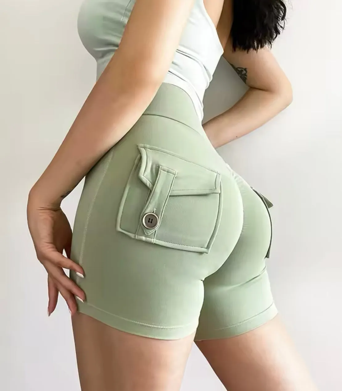 Midnight High Waist Scrunch Shorts