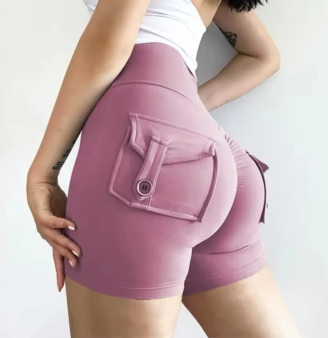 Midnight High Waist Scrunch Shorts