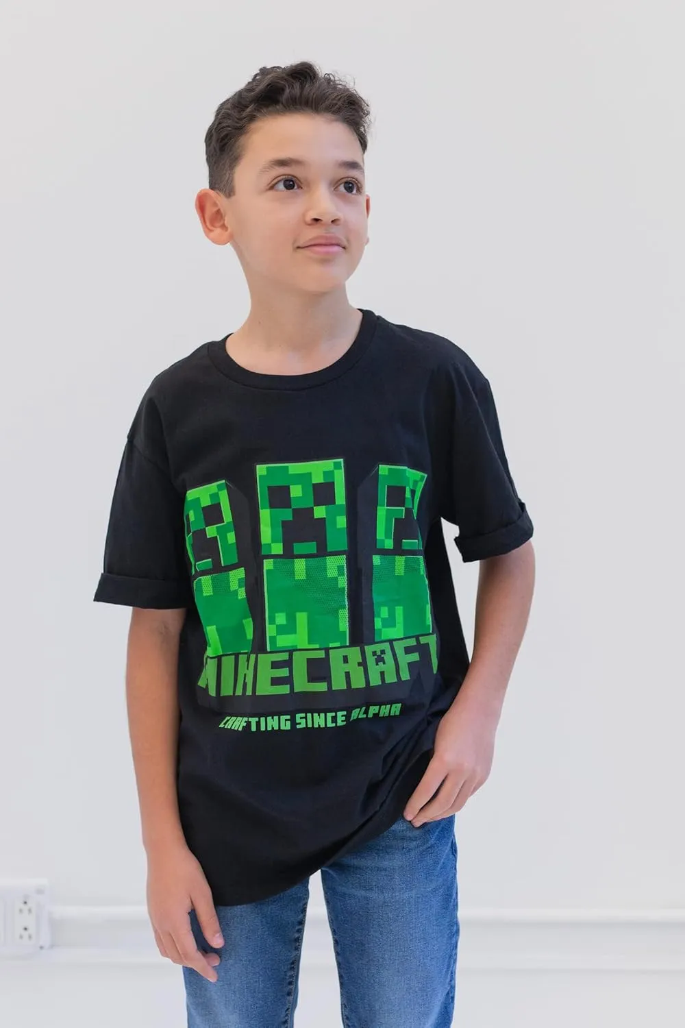 Minecraft Mobs Skeleton Enderman 3 Pack T-Shirts Little Kid to Big Kid