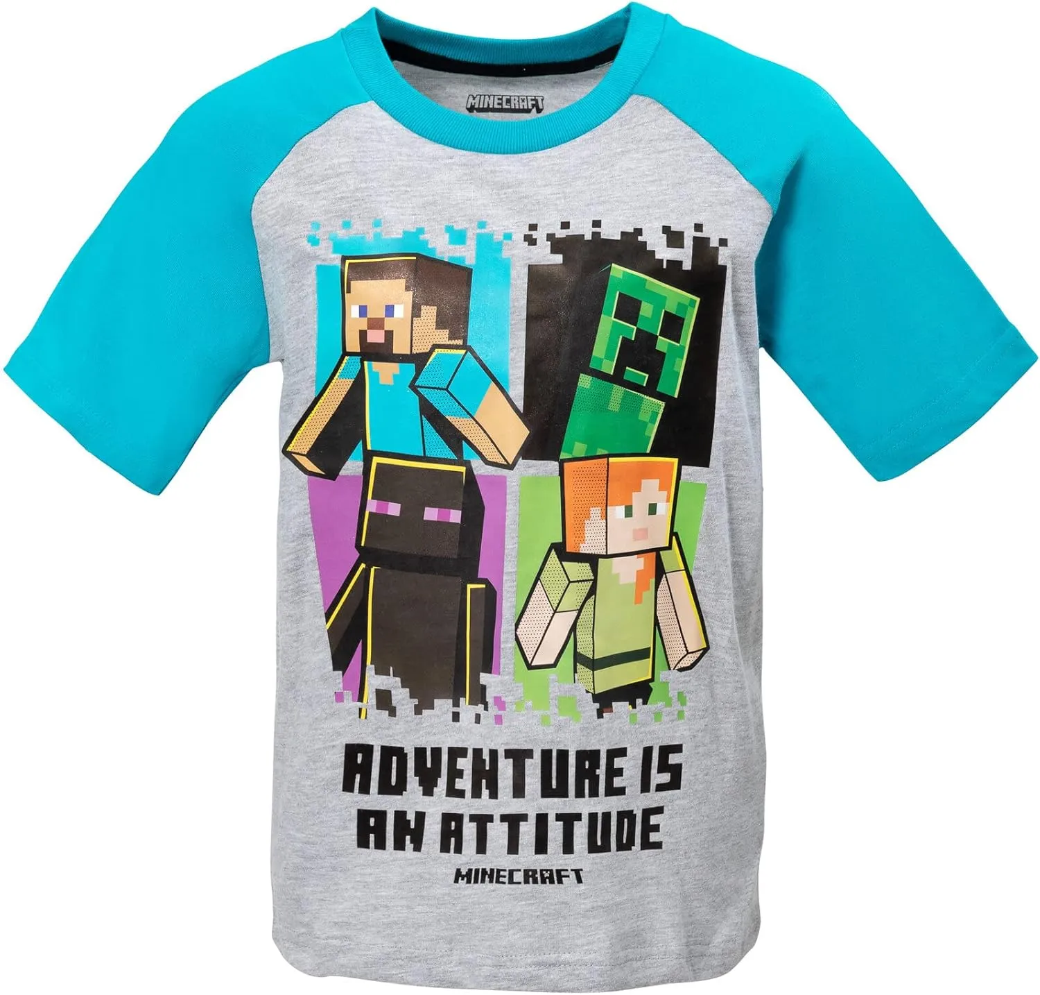 Minecraft Mobs Skeleton Enderman 3 Pack T-Shirts Little Kid to Big Kid