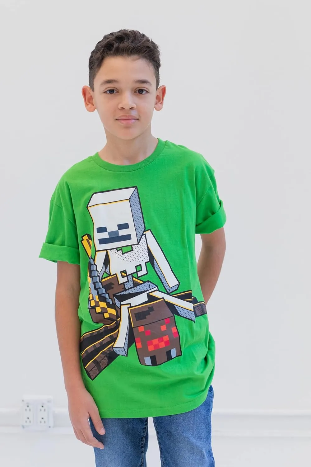 Minecraft Mobs Skeleton Enderman 3 Pack T-Shirts Little Kid to Big Kid