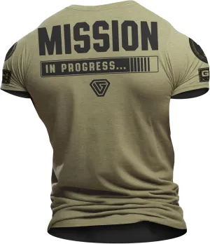 Mission in Process Back Gym Workout Motivational Funny Lifting T-Shirt for Men