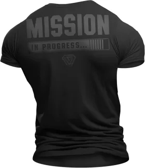Mission in Process Back Gym Workout Motivational Funny Lifting T-Shirt for Men