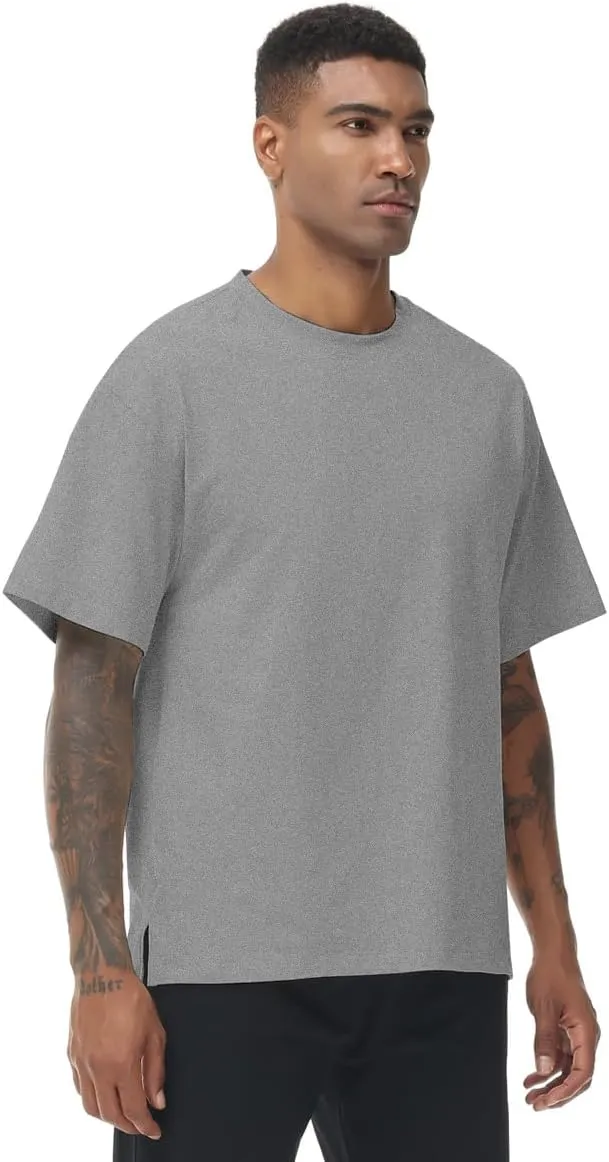 Muscle Killer 1/2pack Mens T Shirt Gym Workout Dry Fit Short Sleeve Athletic Fitness Crew Neck Tee Shirts Casual Loose Fit