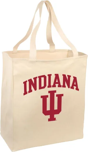 NCAA Arch Logo, Team Color Canvas Reusable Grocery Tote Bag, College, University