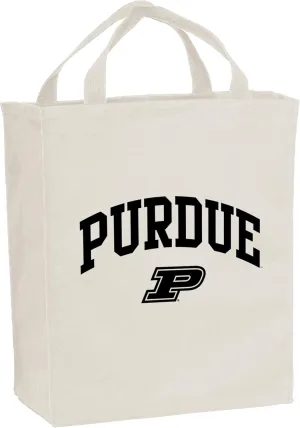 NCAA Arch Logo, Team Color Canvas Reusable Grocery Tote Bag, College, University