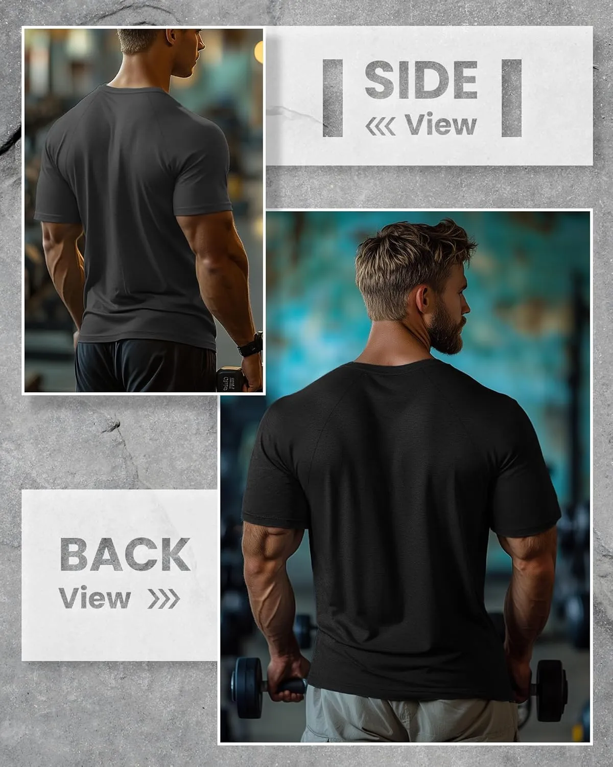 Neer 3 Pack Men's Big and Tall V Neck T-Shirts M-7X, 35% Cotton Short Sleeve Raglan Tops Casual Regular Summer Basic Tees