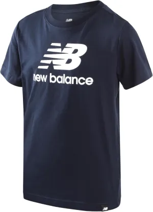 New Balance Boys' T-Shirt - Cotton Core Stacked Logo Shirt for Boys' - Kids Youth Athletic Crewneck Short Sleeve Tee (8-20)