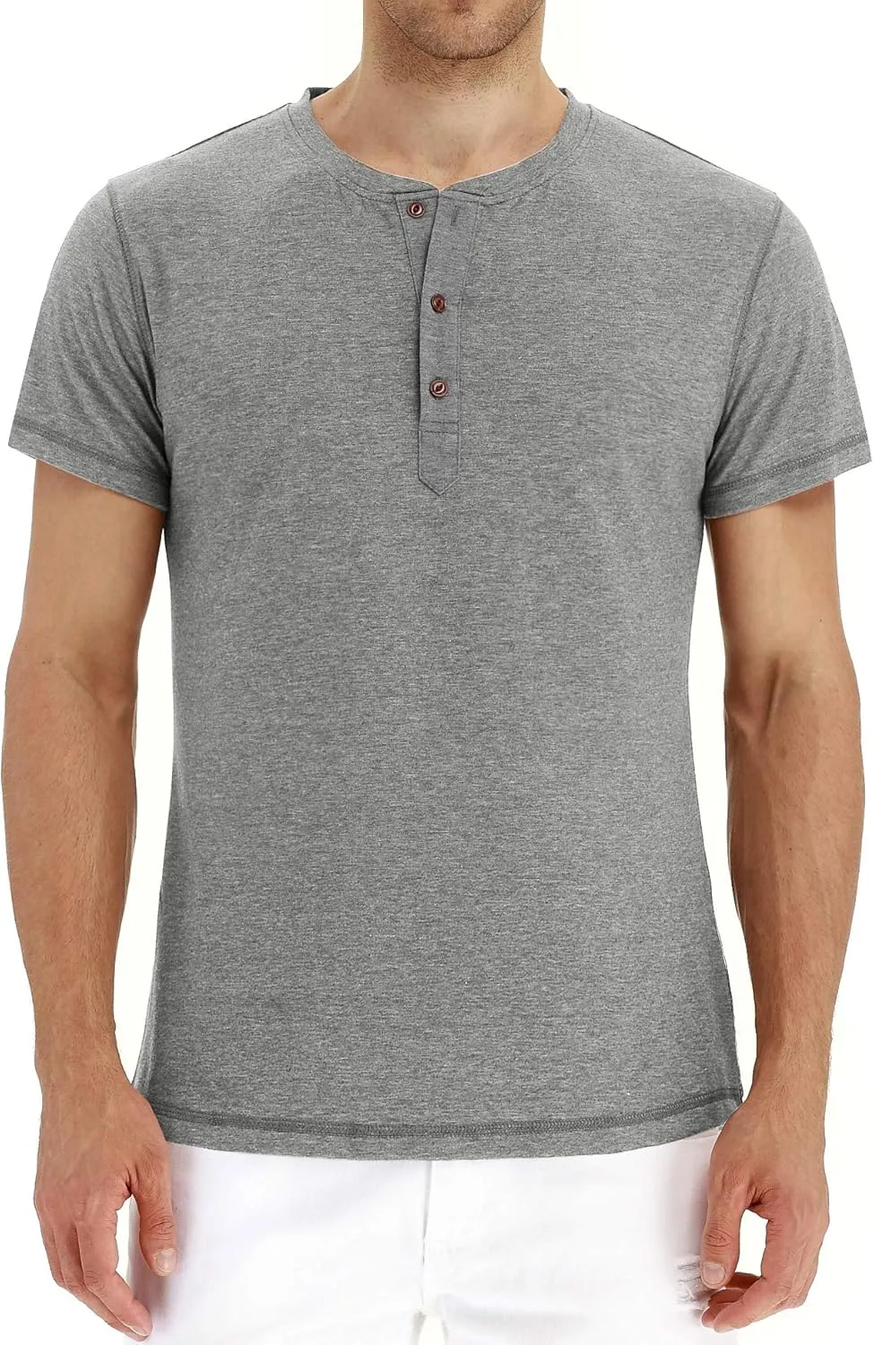 NITAGUT Mens Fashion Casual Front Placket Basic Long/Short Sleeve Henley T-Shirts
