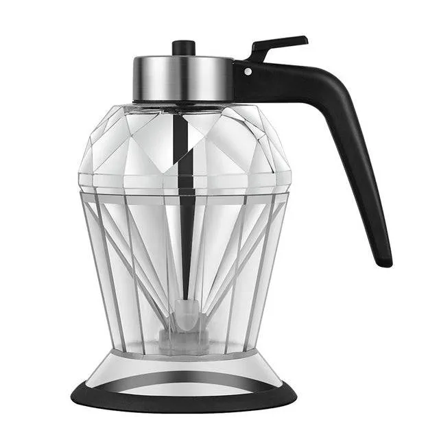 Oil Dispenser Diamond Shaped Glass Bottle with Drip-Free Spout