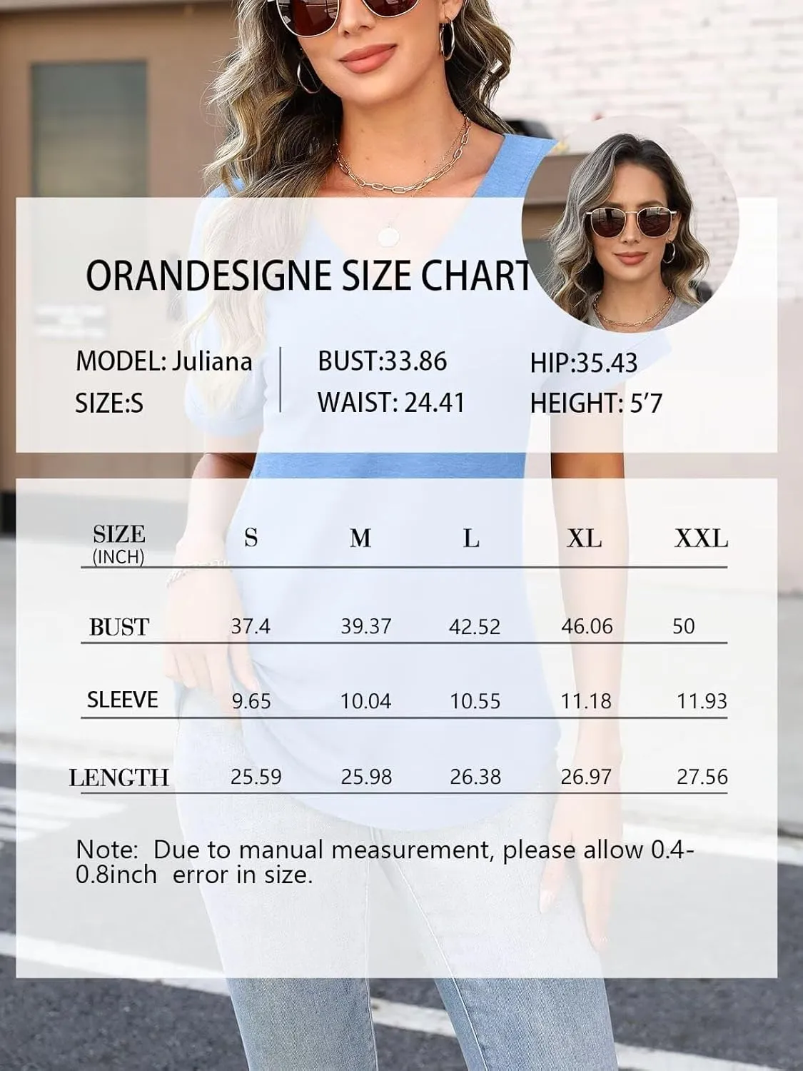 ORANDESIGNE Women's Short Sleeve V Neck Tops Casual Summer T Shirts Ladies Basic Tees