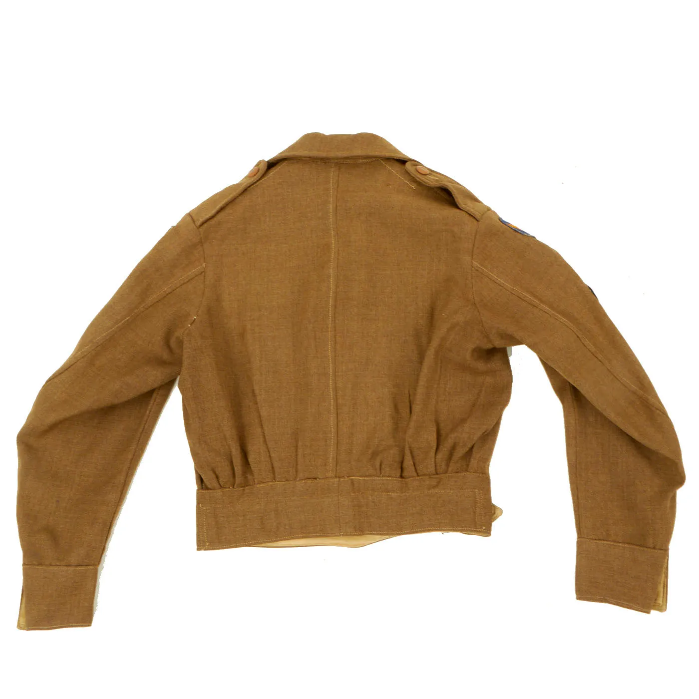 Original British Made WWII U.S. Ike Jacket with Theater Made CBI Insignia - China/Burma/India