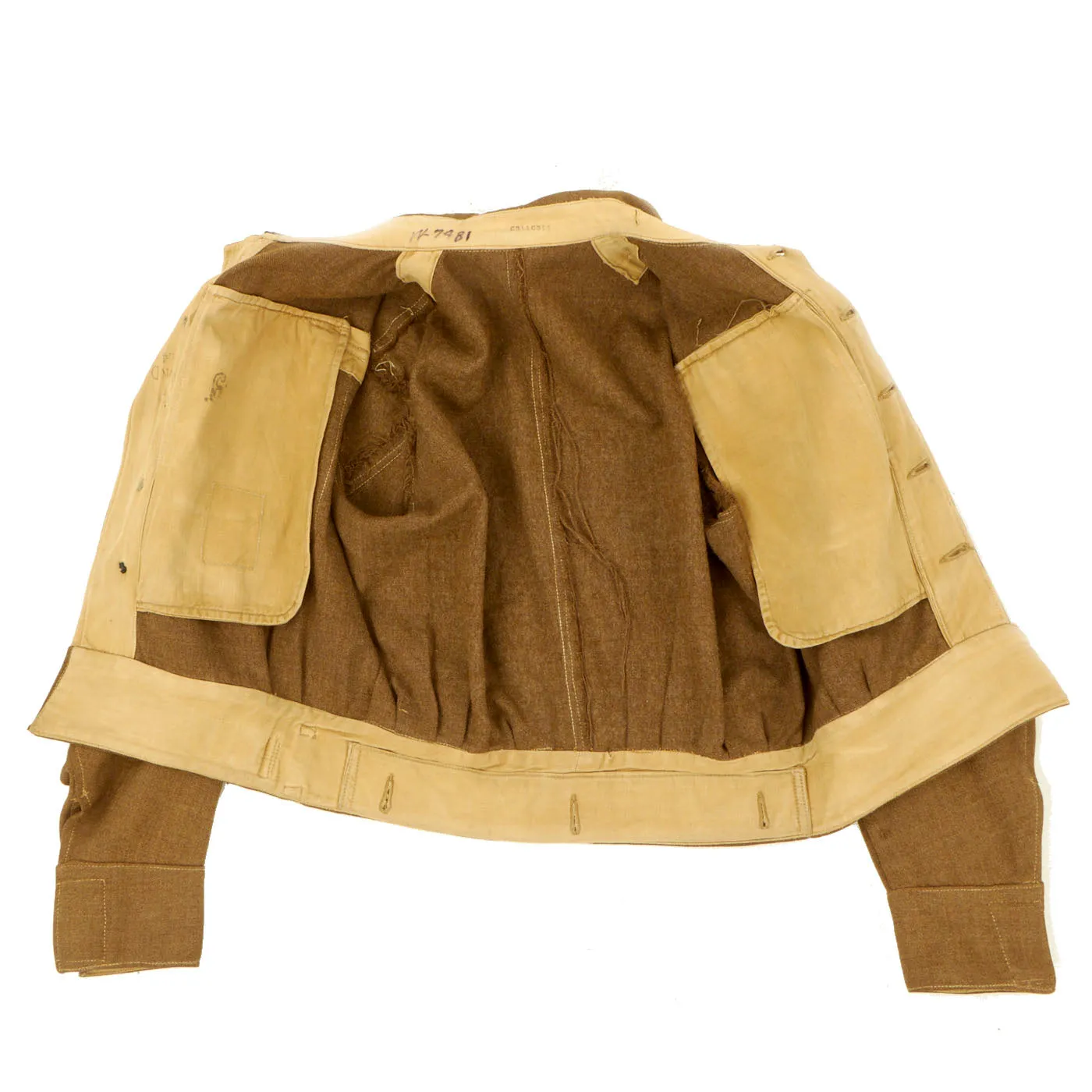 Original British Made WWII U.S. Ike Jacket with Theater Made CBI Insignia - China/Burma/India