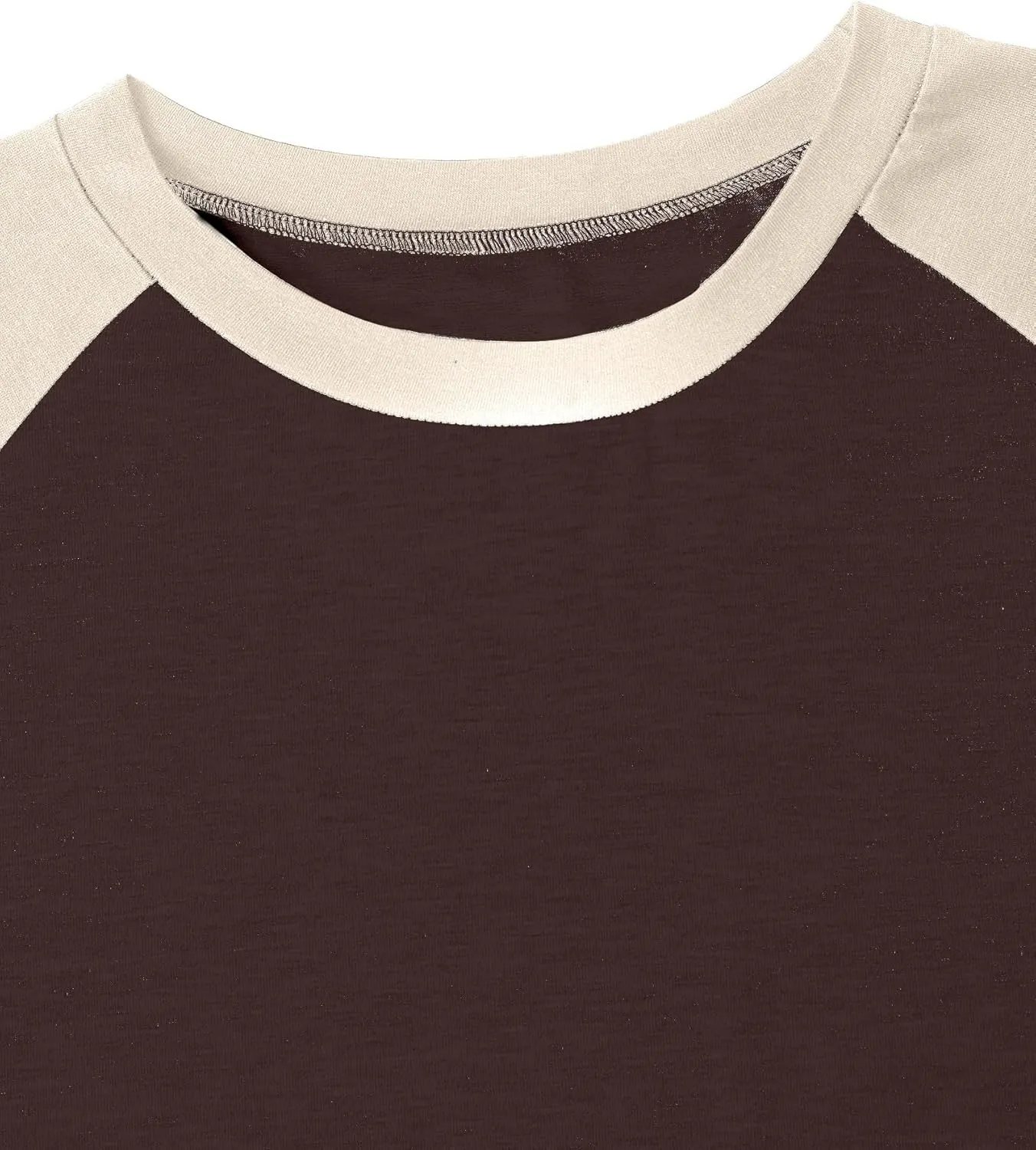 Remidoo Women Raglan Shirts Long Sleeve Oversized T Shirt Casual Crewneck Color Block Tee Top