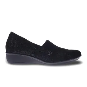 Revere Naples Stretch Loafer (Women) - Midnight Black