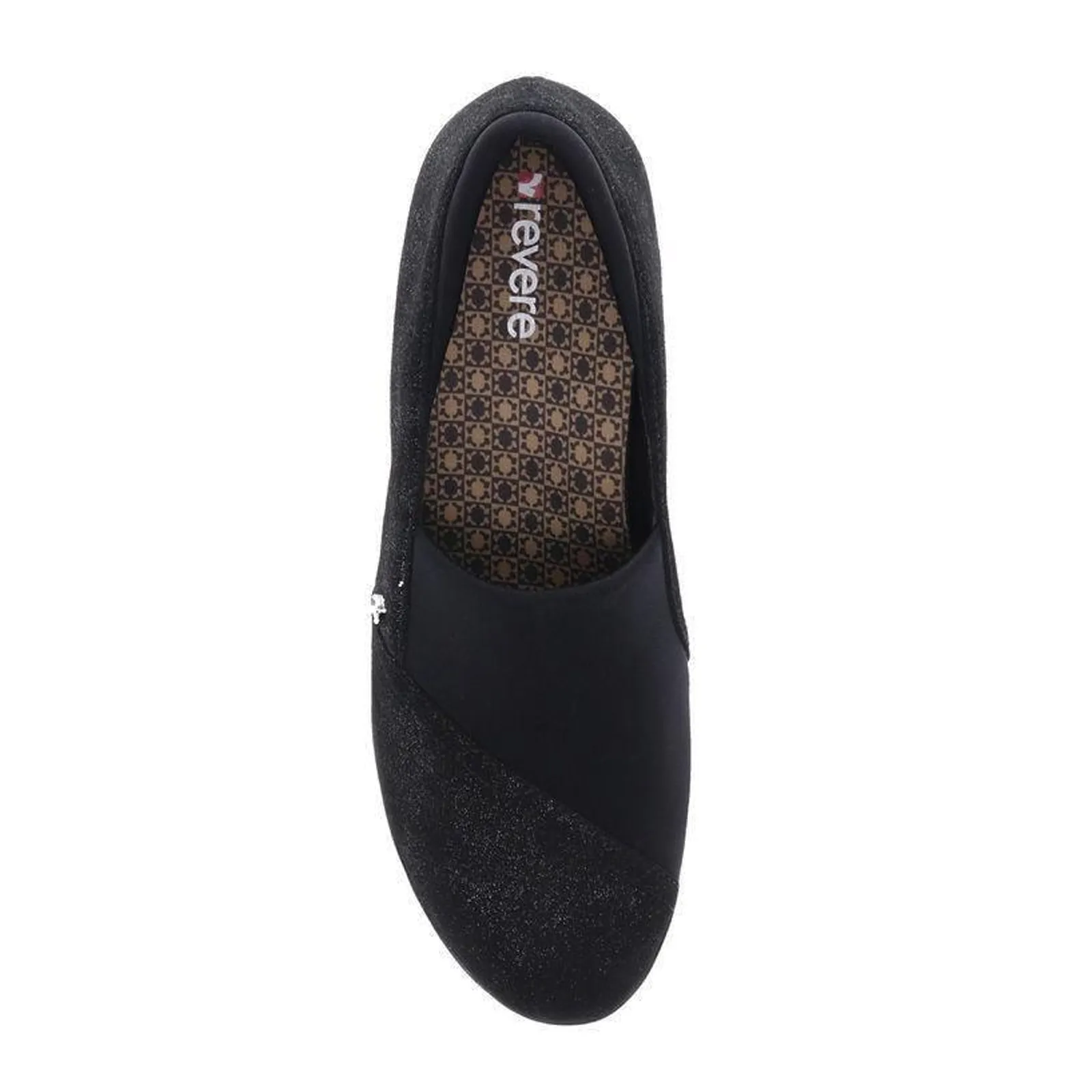 Revere Naples Stretch Loafer (Women) - Midnight Black