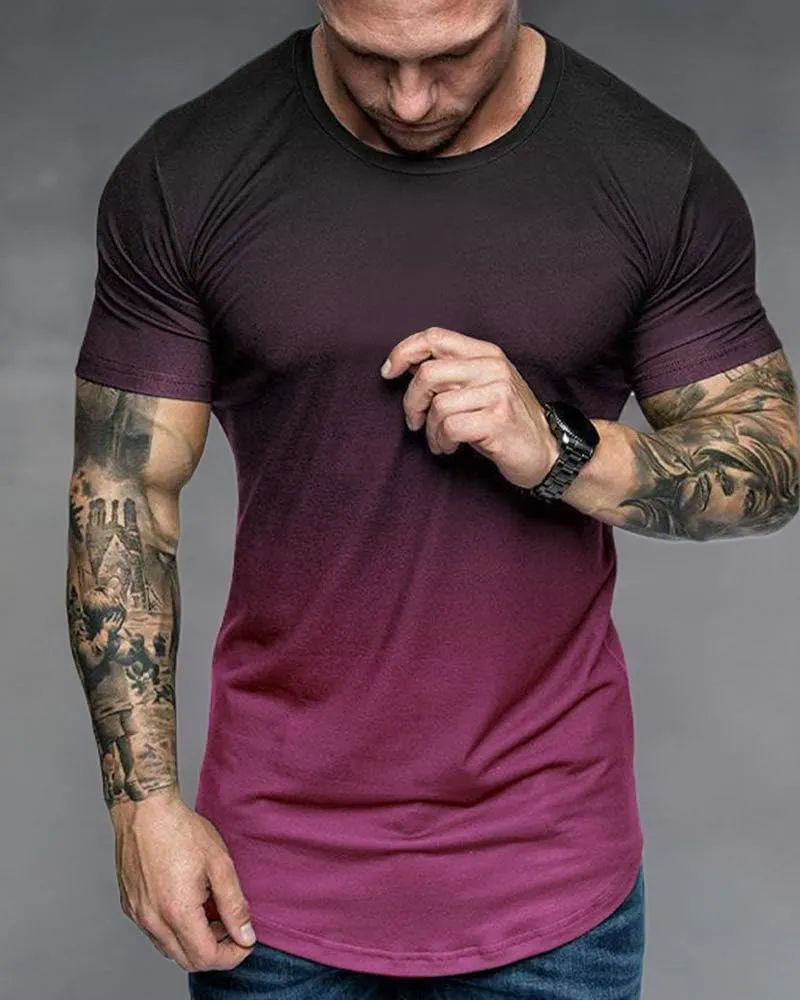 rrhss Mens Muscle Gym T-Shirts Short Sleeve Workout Athletic Bodybuilding Cotton Tee