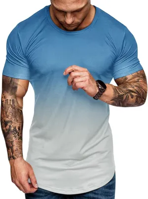 rrhss Mens Muscle Gym T-Shirts Short Sleeve Workout Athletic Bodybuilding Cotton Tee