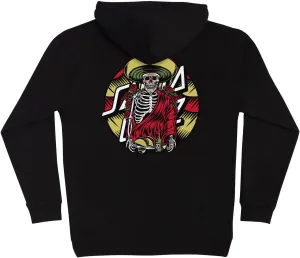 SANTA CRUZ Guzman Dining Dot P/O Hooded Heavyweight Sweatshirt Black Med Mens