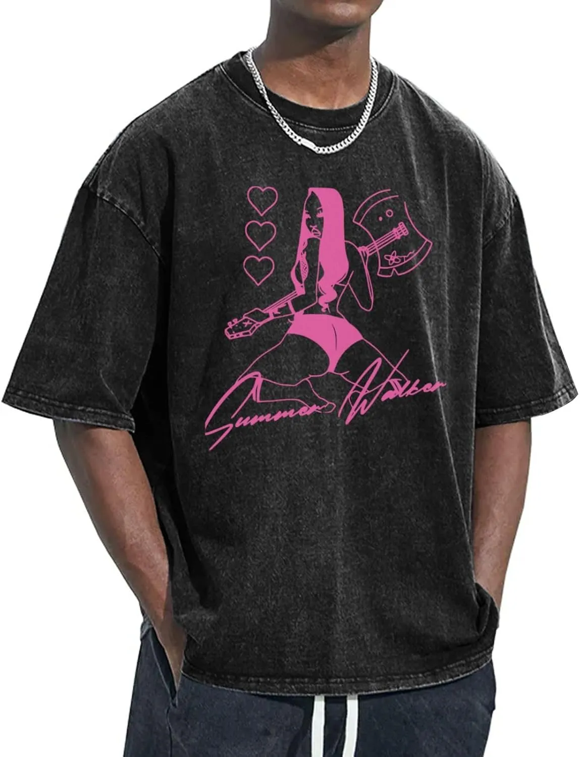 Shirt Men's Oversized T-Shirts Summer Casual Short Sleeved Basic Tops Graphic Tee