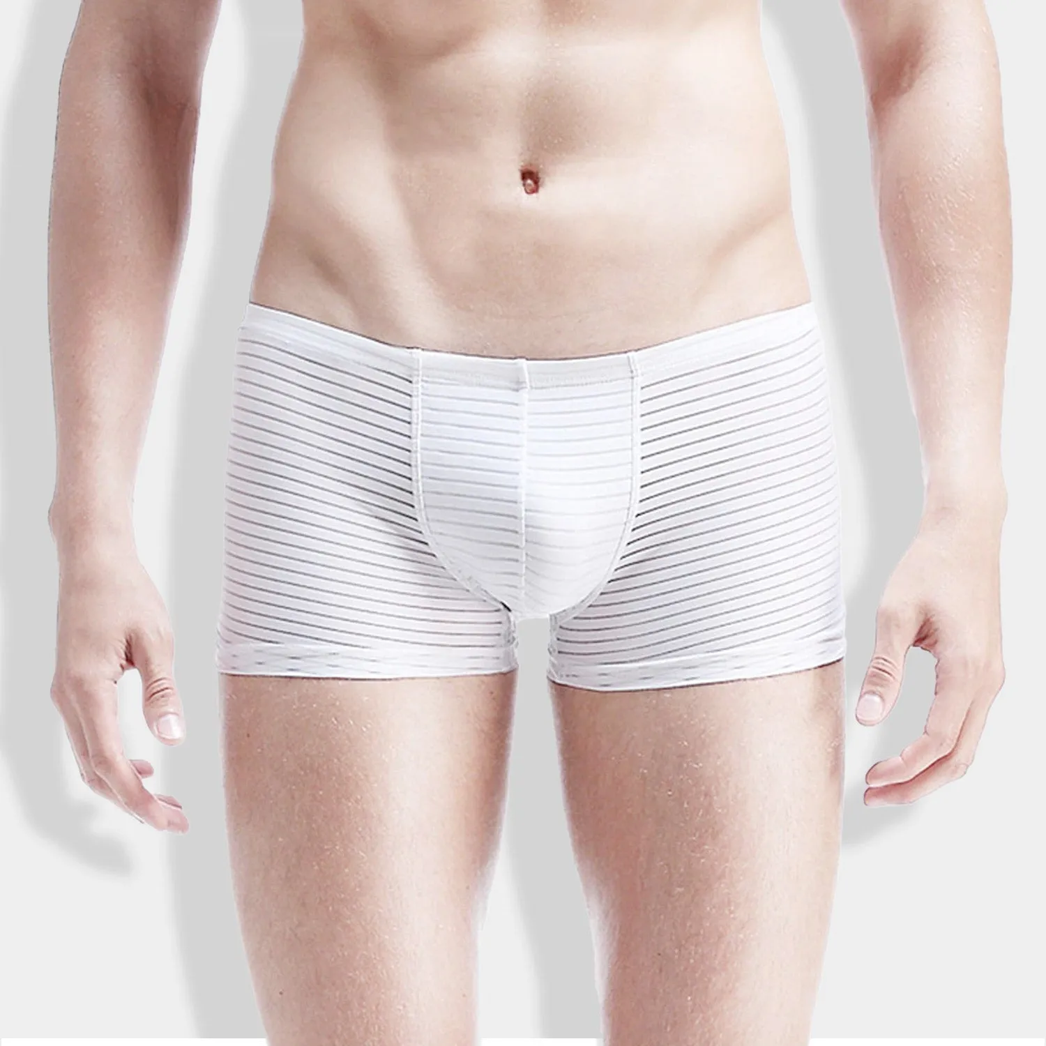 Silky Sheer Striped Boxer Briefs 4-Pack