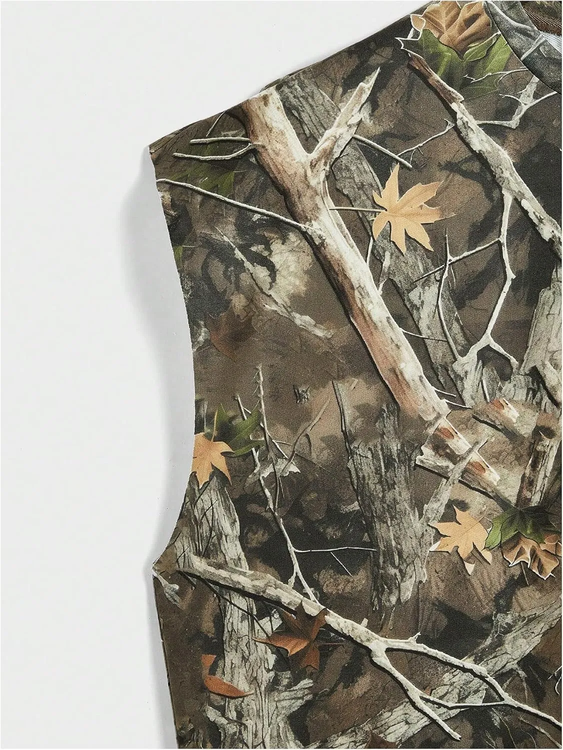 SOLY HUX Men's Camo Print Tank Top Crew Neck Sleeveless Loose T Shirts Summer Outdoor Streetwear