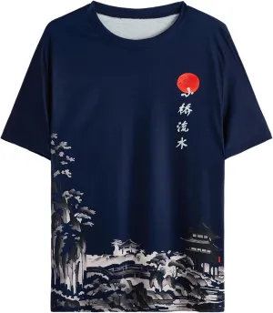 SOLY HUX Men's Graphic Short Sleeve Tee Crew Neck Letter Print T Shirts Summer Tops