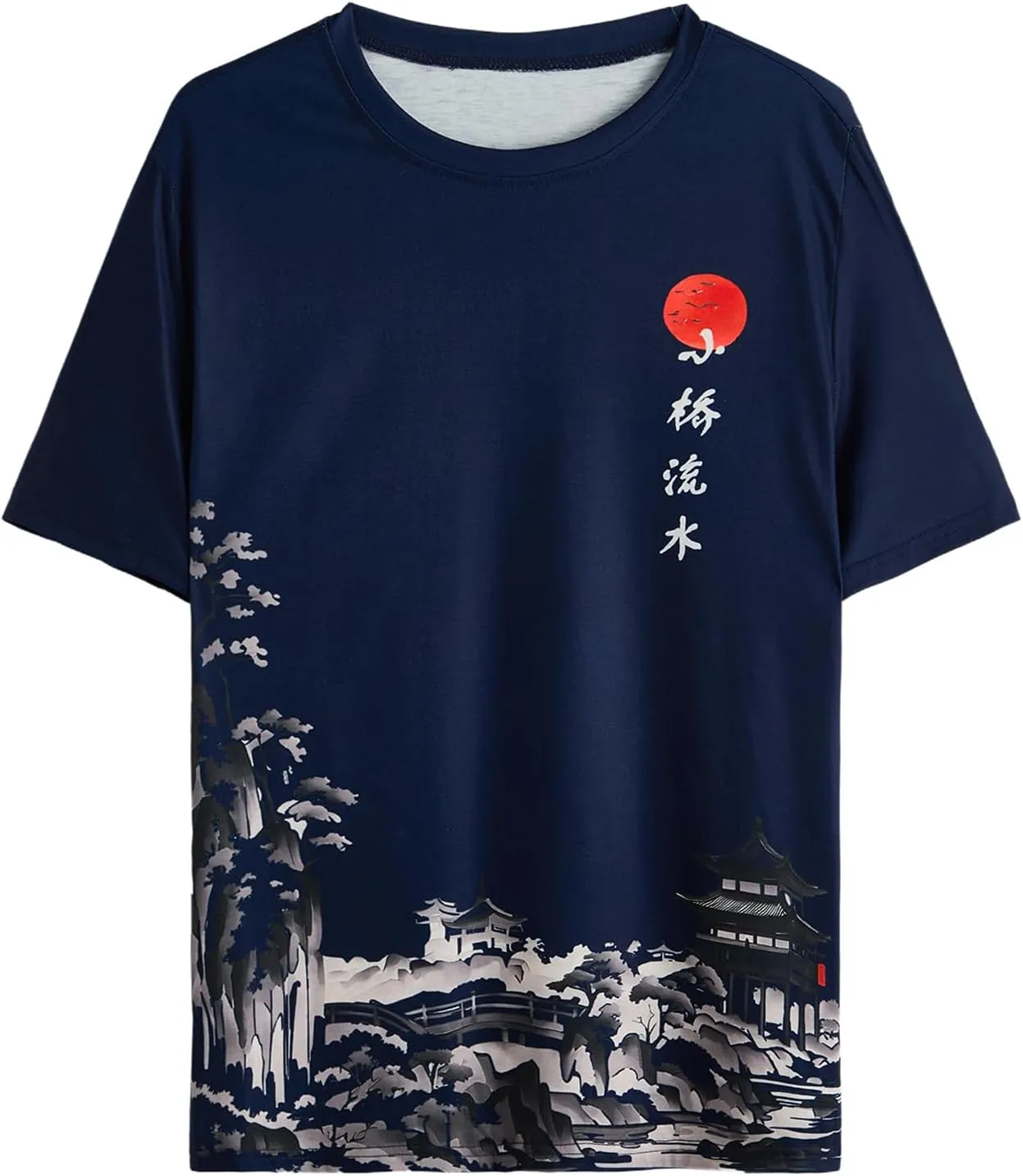 SOLY HUX Men's Graphic Short Sleeve Tee Crew Neck Letter Print T Shirts Summer Tops